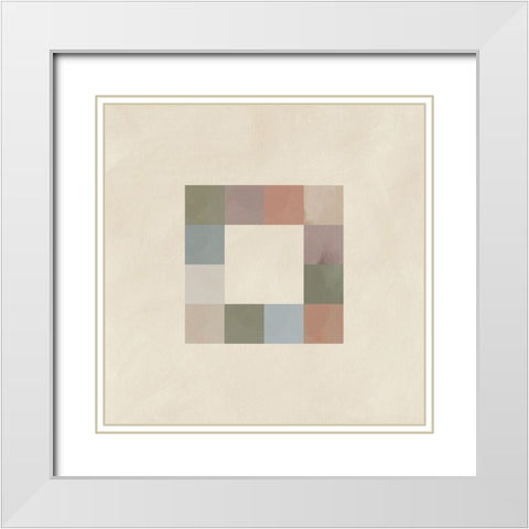 Palette Swatches I White Modern Wood Framed Art Print with Double Matting by Green, Jacob