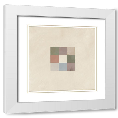Palette Swatches III White Modern Wood Framed Art Print with Double Matting by Green, Jacob
