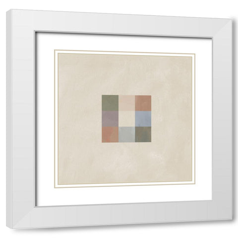 Palette Swatches IV White Modern Wood Framed Art Print with Double Matting by Green, Jacob