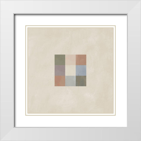 Palette Swatches IV White Modern Wood Framed Art Print with Double Matting by Green, Jacob