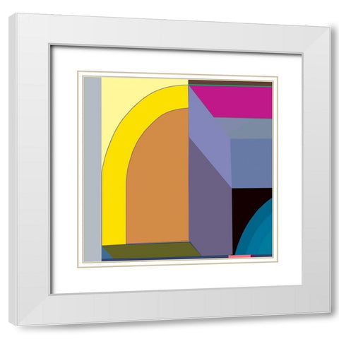 LTower9a I White Modern Wood Framed Art Print with Double Matting by Cartissi