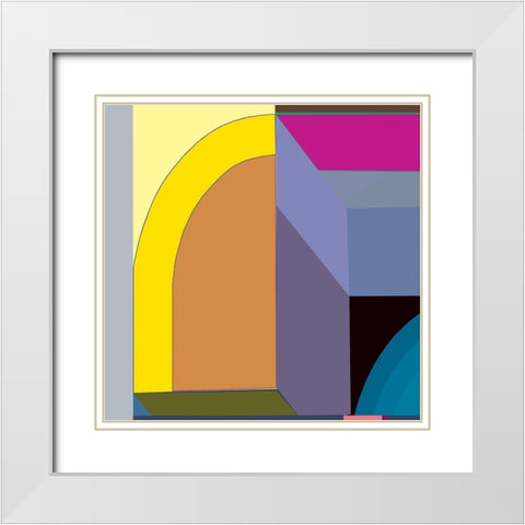 LTower9a I White Modern Wood Framed Art Print with Double Matting by Cartissi