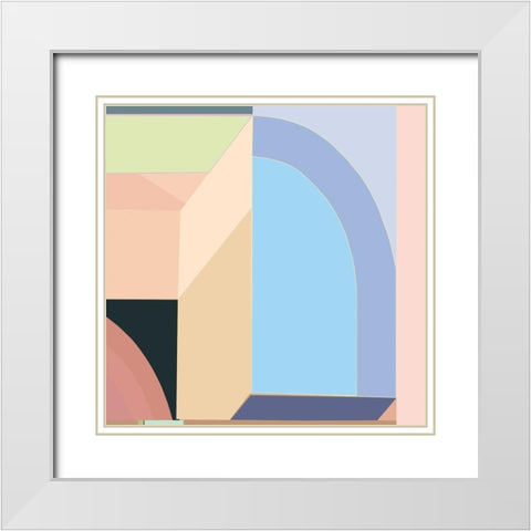 LTower9a II White Modern Wood Framed Art Print with Double Matting by Cartissi