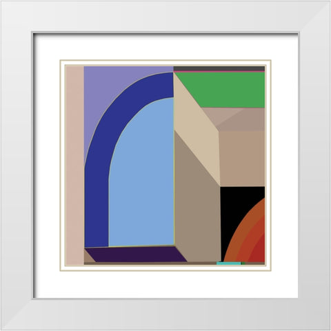 LTower9b White Modern Wood Framed Art Print with Double Matting by Cartissi