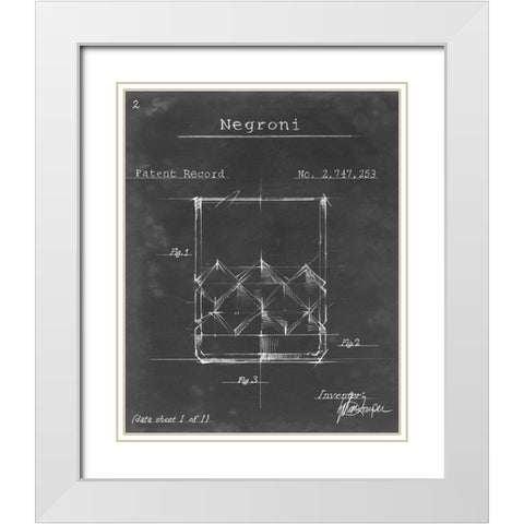Barware Blueprint IX White Modern Wood Framed Art Print with Double Matting by Harper, Ethan