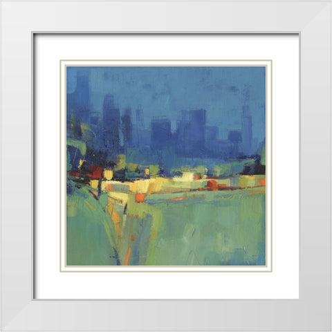 Suburban View I White Modern Wood Framed Art Print with Double Matting by OToole, Tim