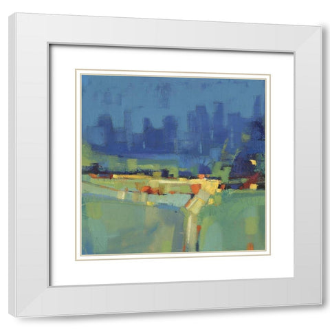 Suburban View II White Modern Wood Framed Art Print with Double Matting by OToole, Tim