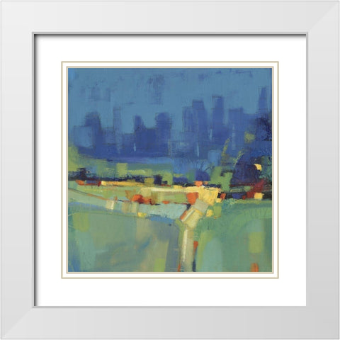 Suburban View II White Modern Wood Framed Art Print with Double Matting by OToole, Tim