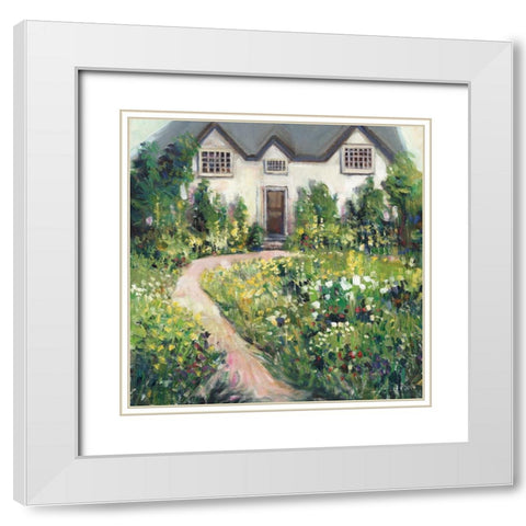 Garden Cottage I White Modern Wood Framed Art Print with Double Matting by OToole, Tim