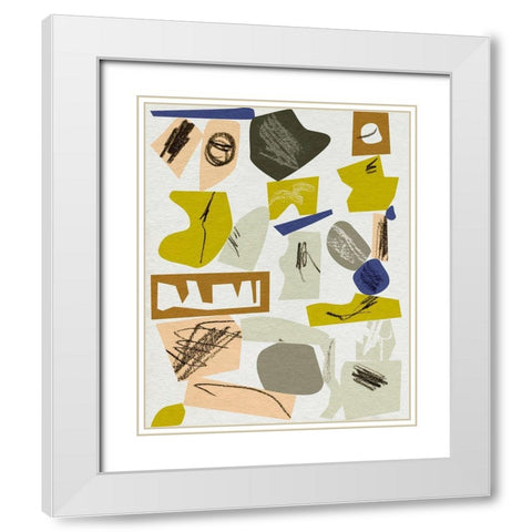 High Reach I White Modern Wood Framed Art Print with Double Matting by Wang, Melissa