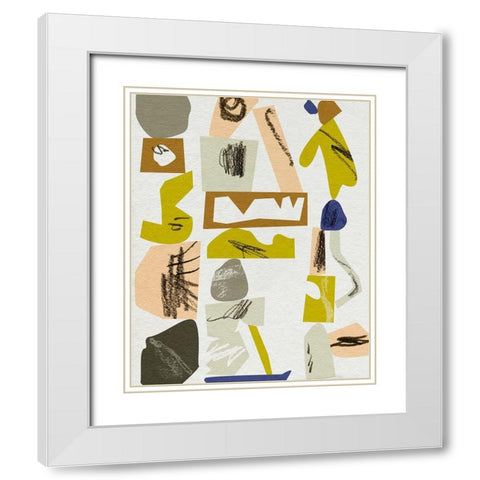 High Reach II White Modern Wood Framed Art Print with Double Matting by Wang, Melissa