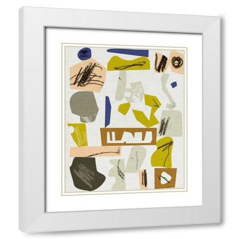 High Reach IV White Modern Wood Framed Art Print with Double Matting by Wang, Melissa