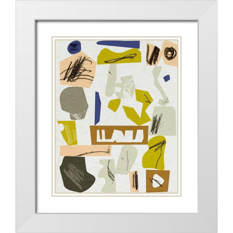 High Reach IV White Modern Wood Framed Art Print with Double Matting by Wang, Melissa