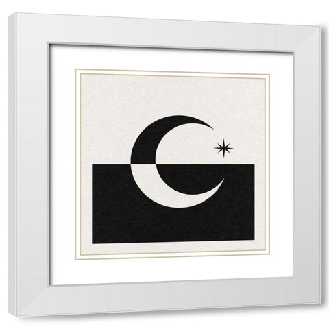 Starry Spirit IV White Modern Wood Framed Art Print with Double Matting by Green, Jacob