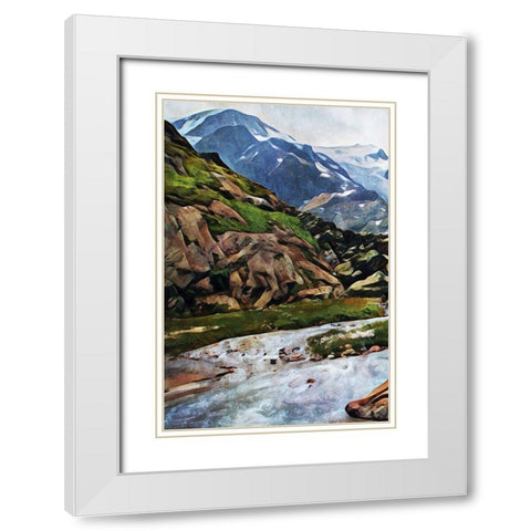 Susten Pass Worth Taking I White Modern Wood Framed Art Print with Double Matting by Aldridge, Ashley