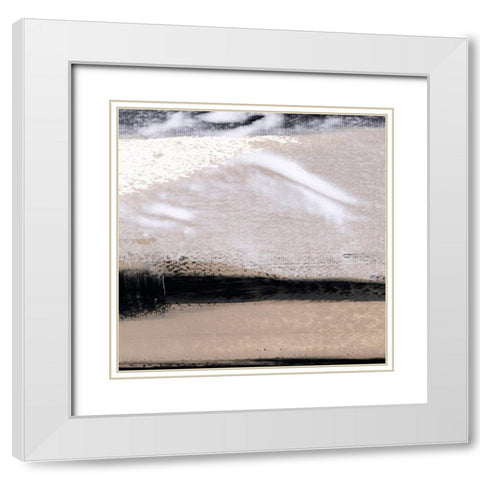 Mozaic I White Modern Wood Framed Art Print with Double Matting by Aryai, Sia