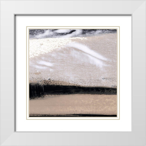 Mozaic I White Modern Wood Framed Art Print with Double Matting by Aryai, Sia