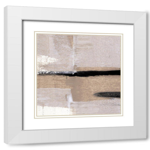 Mozaic II White Modern Wood Framed Art Print with Double Matting by Aryai, Sia