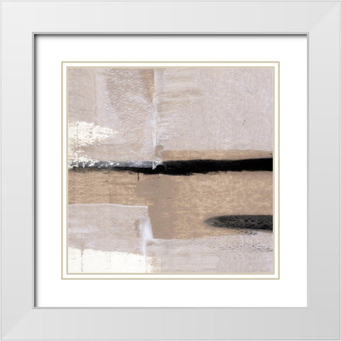 Mozaic II White Modern Wood Framed Art Print with Double Matting by Aryai, Sia
