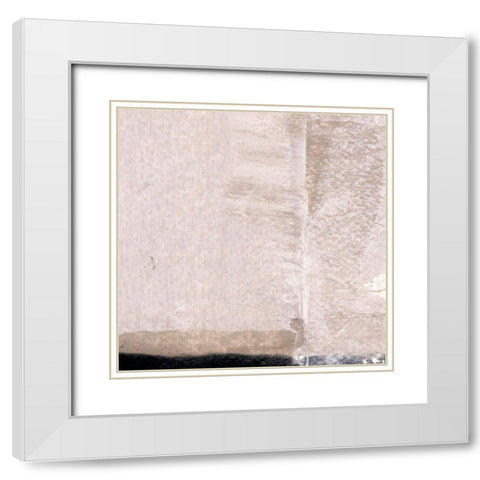 Mozaic III White Modern Wood Framed Art Print with Double Matting by Aryai, Sia