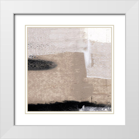 Mozaic IV White Modern Wood Framed Art Print with Double Matting by Aryai, Sia