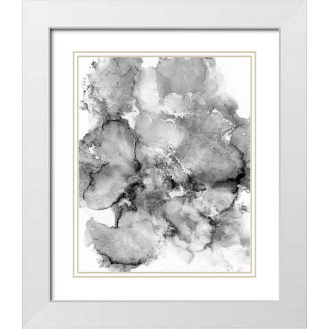 Neutral Crystal White Modern Wood Framed Art Print with Double Matting by Curinga, Kim