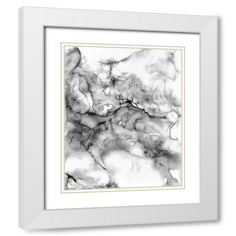 Neutral Marble White Modern Wood Framed Art Print with Double Matting by Curinga, Kim
