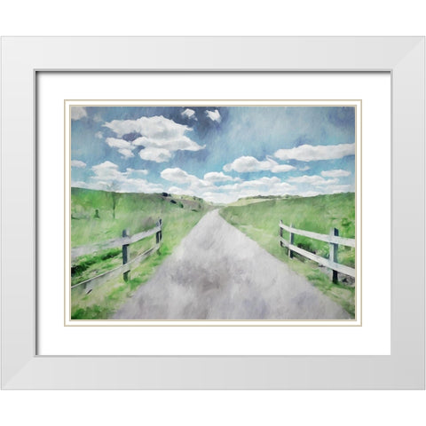 Welcome White Modern Wood Framed Art Print with Double Matting by Curinga, Kim