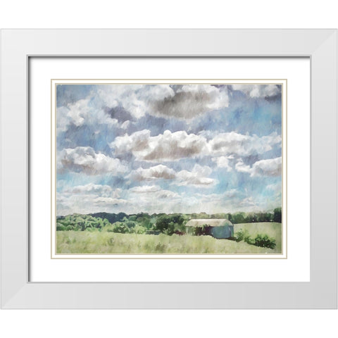 Sky Barn White Modern Wood Framed Art Print with Double Matting by Curinga, Kim