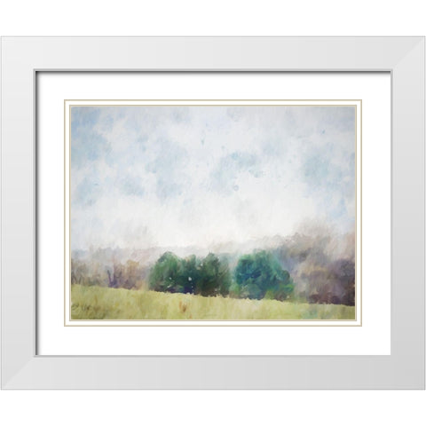 Trees In Color White Modern Wood Framed Art Print with Double Matting by Curinga, Kim