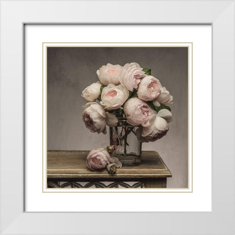 Simply Smitten White Modern Wood Framed Art Print with Double Matting by McLean, Leah