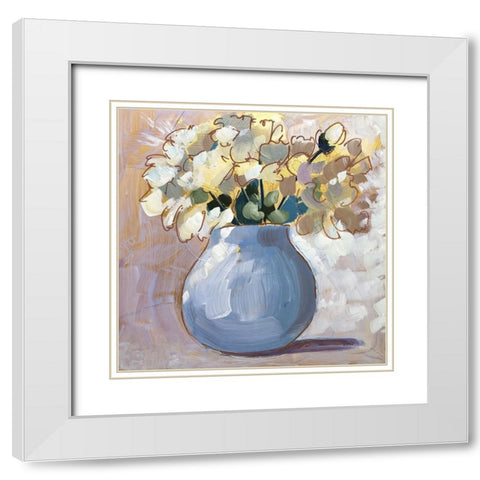 Be Here Now White Modern Wood Framed Art Print with Double Matting by Riger, Sue