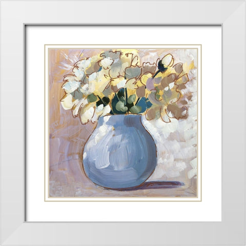 Be Here Now White Modern Wood Framed Art Print with Double Matting by Riger, Sue