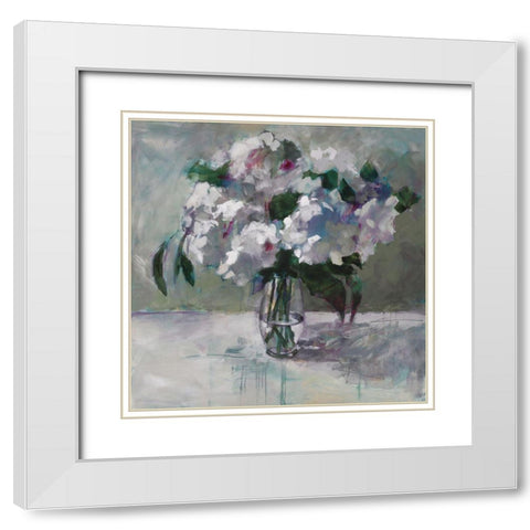 Serenity Arrangement White Modern Wood Framed Art Print with Double Matting by Riger, Sue