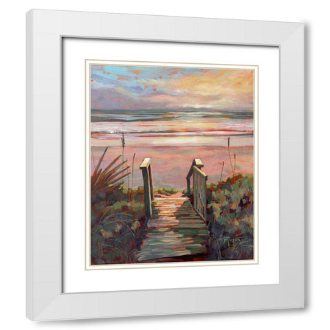 Coastal Paradise Found White Modern Wood Framed Art Print with Double Matting by Riger, Sue