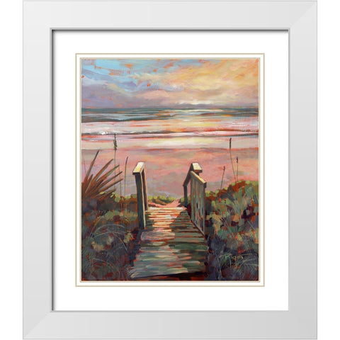 Coastal Paradise Found White Modern Wood Framed Art Print with Double Matting by Riger, Sue
