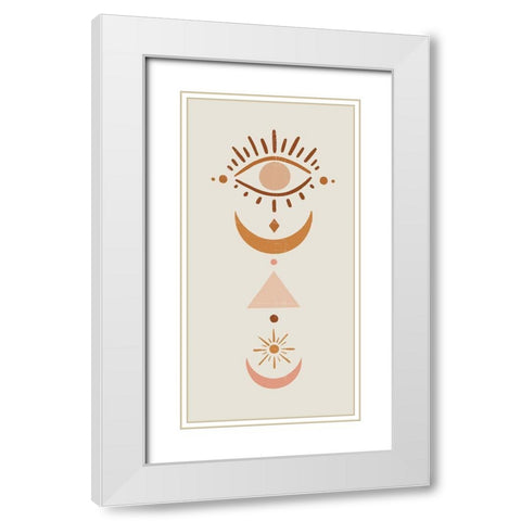 Mystic Symbols II White Modern Wood Framed Art Print with Double Matting by Barnes, Victoria