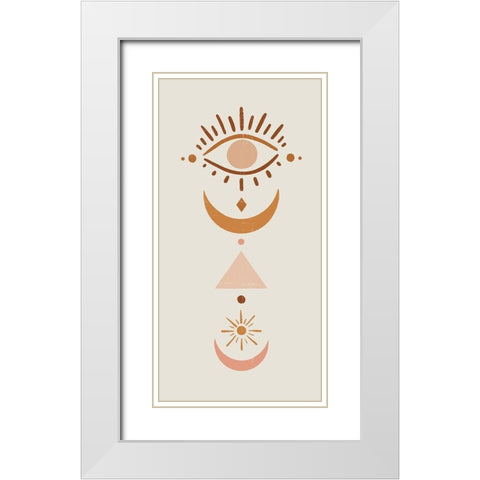 Mystic Symbols II White Modern Wood Framed Art Print with Double Matting by Barnes, Victoria