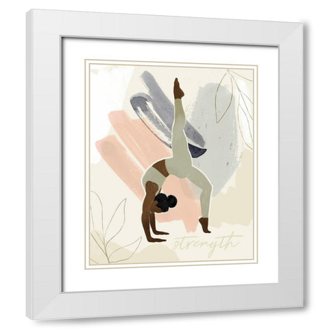 Yoga Practice III White Modern Wood Framed Art Print with Double Matting by Barnes, Victoria