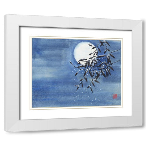 Midnight Snow White Modern Wood Framed Art Print with Double Matting by Rae, Nan