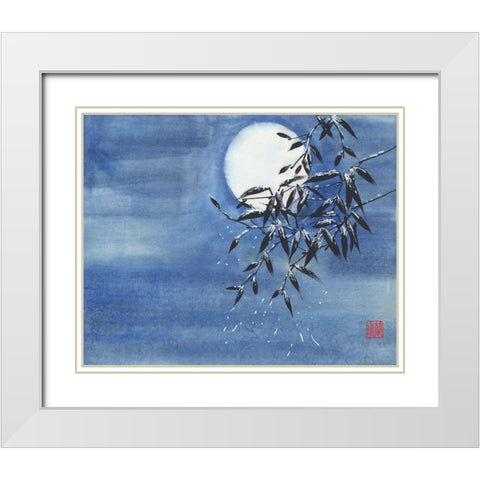 Midnight Snow White Modern Wood Framed Art Print with Double Matting by Rae, Nan