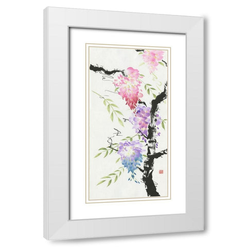 The Family Tree White Modern Wood Framed Art Print with Double Matting by Rae, Nan