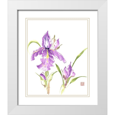 Circle of Life White Modern Wood Framed Art Print with Double Matting by Rae, Nan