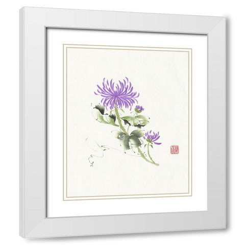 One of Four I White Modern Wood Framed Art Print with Double Matting by Rae, Nan