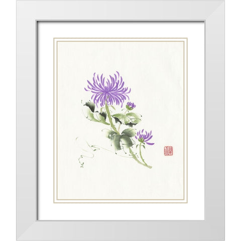 One of Four I White Modern Wood Framed Art Print with Double Matting by Rae, Nan