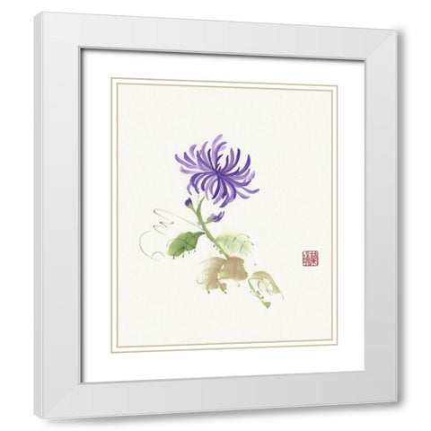 One of Four II White Modern Wood Framed Art Print with Double Matting by Rae, Nan