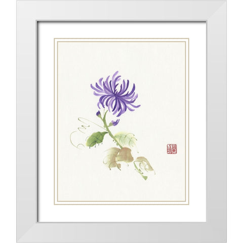One of Four II White Modern Wood Framed Art Print with Double Matting by Rae, Nan