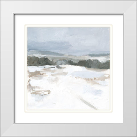 Silver Winter I White Modern Wood Framed Art Print with Double Matting by Barnes, Victoria