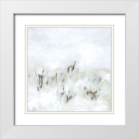 Tundra Grassland II White Modern Wood Framed Art Print with Double Matting by Vess, June Erica