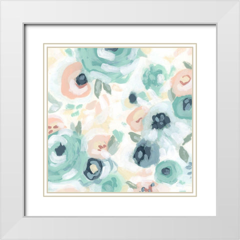 Fiore Field I White Modern Wood Framed Art Print with Double Matting by Vess, June Erica